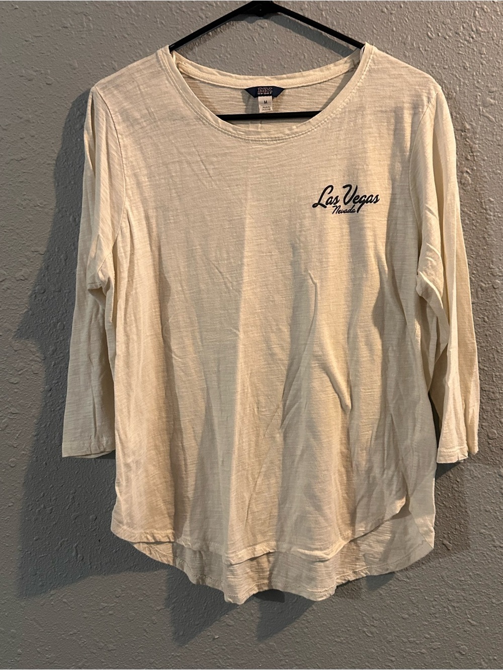 MV Sport Cream Long-Sleeve Women’s Tee with Las Vegas Script